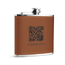 Load image into Gallery viewer, Custom Leather Wrapped Stainless Steel 6oz Flask
