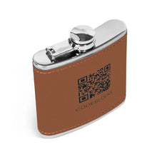 Load image into Gallery viewer, Custom Leather Wrapped Stainless Steel 6oz Flask
