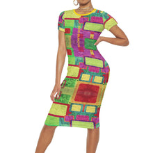Load image into Gallery viewer, Womens Short Sleeve Dress Casual All Over Print Tshirt Long Dresses
