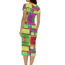 Load image into Gallery viewer, Womens Short Sleeve Dress Casual All Over Print Tshirt Long Dresses
