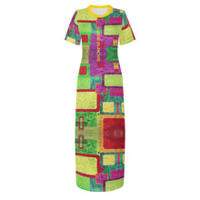 Load image into Gallery viewer, Womens Short Sleeve Dress Casual All Over Print Tshirt Long Dresses
