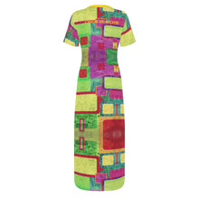 Load image into Gallery viewer, Womens Short Sleeve Dress Casual All Over Print Tshirt Long Dresses
