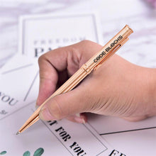 Load image into Gallery viewer, Personalized 6 Pack Rose Gold Ballpoint Pen with Engraved Name and Logo

