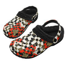 Load image into Gallery viewer, Adults Black Warm House Clog Winter Fur Lined Garden Slippers
