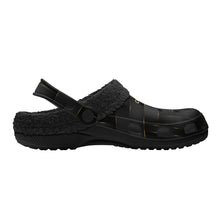 Load image into Gallery viewer, Adults Black Warm House Clog Winter Fur Lined Garden Slippers
