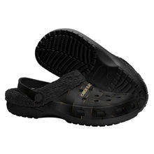 Load image into Gallery viewer, Adults Black Warm House Clog Winter Fur Lined Garden Slippers

