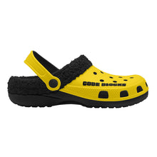 Load image into Gallery viewer, Adults Black Warm House Clog Winter Fur Lined Garden Slippers
