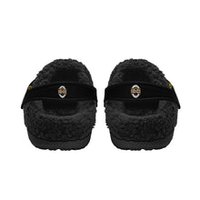 Load image into Gallery viewer, Adults Black Warm House Clog Winter Fur Lined Garden Slippers

