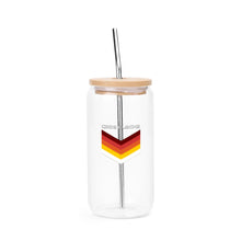 Load image into Gallery viewer, Transparent Bamboo Covered Cup 16oz Glass Cups Furniture with Straw
