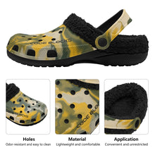 Load image into Gallery viewer, Adults Black Warm House Clog Winter Fur Lined Garden Slippers
