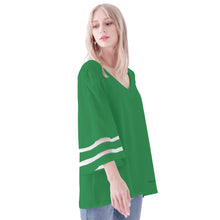 Load image into Gallery viewer, Womens Loose Chiffon Blouse with Bell Sleeves
