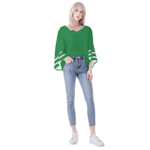 Load image into Gallery viewer, Womens Loose Chiffon Blouse with Bell Sleeves
