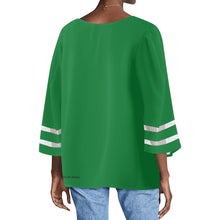 Load image into Gallery viewer, Womens Loose Chiffon Blouse with Bell Sleeves
