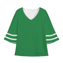 Load image into Gallery viewer, Womens Loose Chiffon Blouse with Bell Sleeves
