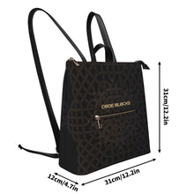 Load image into Gallery viewer, Womens PU Leather Leisure Backpack College School Daypack Top-Handle Handbag
