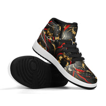 Load image into Gallery viewer, Children Premium High Top Leather Sneakers
