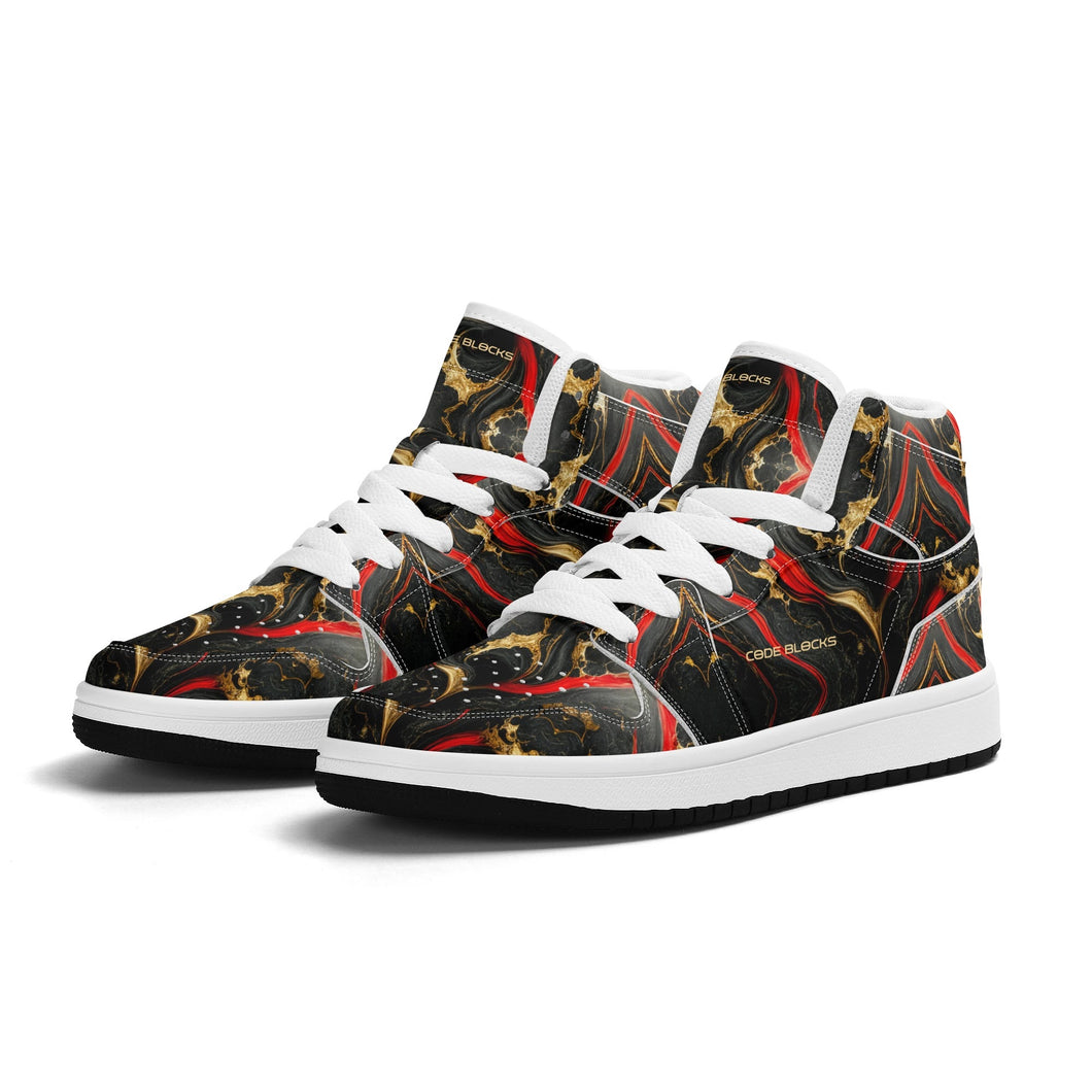 Children Premium High Top Leather Sneakers