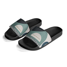 Load image into Gallery viewer, Mens PVC Black and White House Slides Sandals Bathroom Slippers
