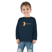 Load image into Gallery viewer, Retro Rainbow Arrow Toddler Long Sleeve Tee, Cute Kids Shirt, Birthday Gift, Toddler Fashion, Playtime Apparel
