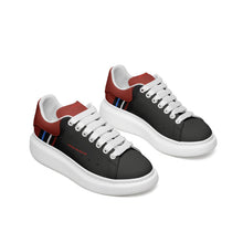 Load image into Gallery viewer, Unisex Non Slip Lace Up Faux Leather Sneakers
