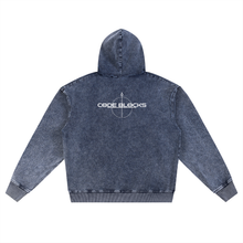 Load image into Gallery viewer, Snow Wash Oversized Zip-Up Hoodie
