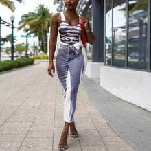 Load image into Gallery viewer, Funny like denim print personality dress U-neck sleeveless sundress street photo

