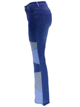 Load image into Gallery viewer, Stitched Wide-Leg Jeans H7XHRQYYKN
