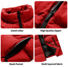 Load image into Gallery viewer, Mens Warm Stand Collar Zip Up Puffer Vest
