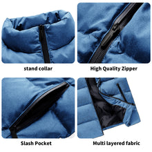Load image into Gallery viewer, Mens Warm Stand Collar Zip Up Puffer Vest
