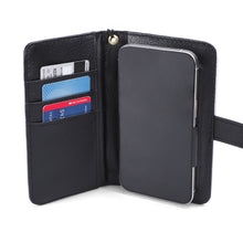 Load image into Gallery viewer, Black Phone Flip Case PU Leather Cover for Most Mobile Phone Models
