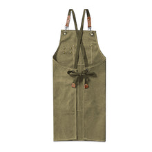 Load image into Gallery viewer, Unisex Canvas Cross Back Chef Aprons Multifunction with Large Pockets
