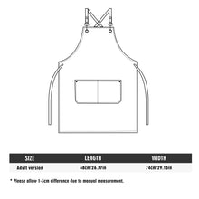 Load image into Gallery viewer, Unisex Canvas Cross Back Chef Aprons Multifunction with Large Pockets

