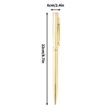 Load image into Gallery viewer, Personalized 6 Pack Gold Ballpoint Pen with Engraved Name and Logo
