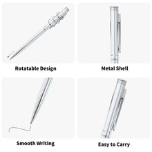 Load image into Gallery viewer, Personalized 6 Pack Silver Ballpoint Pen with Engraved Name and Logo
