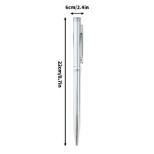 Load image into Gallery viewer, Personalized 6 Pack Silver Ballpoint Pen with Engraved Name and Logo
