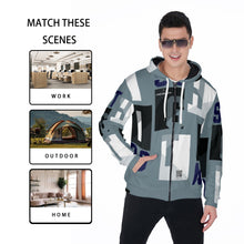 Load image into Gallery viewer, All-Over Print Zip Up Hoodie With Pocket
