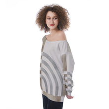 Load image into Gallery viewer, All-Over Print Oversized Women&#39;s Off-Shoulder Sweatshirt

