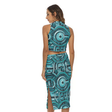 Load image into Gallery viewer, All-Over Print Women's Tank Top &amp; Split High Skirt Set
