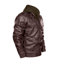 Load image into Gallery viewer, Men's Zip Leather Jacket |DTF
