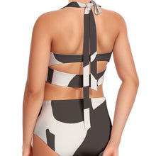 Load image into Gallery viewer, All-Over Print Women's Swimsuit Set With Halter
