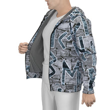 Load image into Gallery viewer, All-Over Print Men's Sherpa Fleece Zip Up Hoodie
