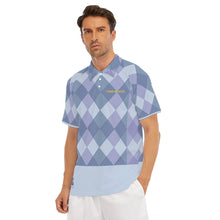 Load image into Gallery viewer, All-Over Print Men's Short Sleeve Polo Shirt With Button Closure
