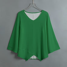 Load image into Gallery viewer, All-Over Print Women's V-neck T-shirt With Irregular Hem
