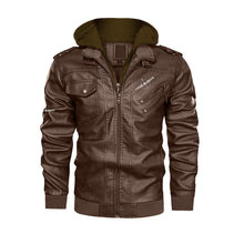 Load image into Gallery viewer, Men's Zip Leather Jacket |DTF
