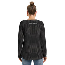 Load image into Gallery viewer, All-Over Print Women's Long Sleeve Neckline Tie Sweatshirt
