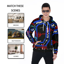 Load image into Gallery viewer, All-Over Print Zip Up Hoodie With Pocket
