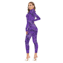 Load image into Gallery viewer, All-Over Print Women's Long-sleeved High-neck Jumpsuit With Zipper
