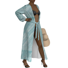 Load image into Gallery viewer, All-Over Print Women's Lace-up Chiffon Robe
