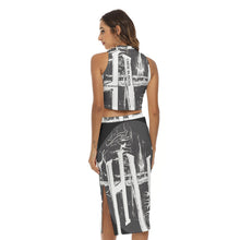 Load image into Gallery viewer, All-Over Print Women's Tank Top &amp; Split High Skirt Set
