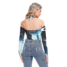 Load image into Gallery viewer, All-Over Print Women's Halter Lace-up Top
